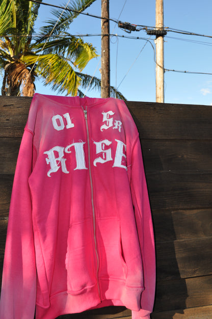 "Rise" Zipup Pink