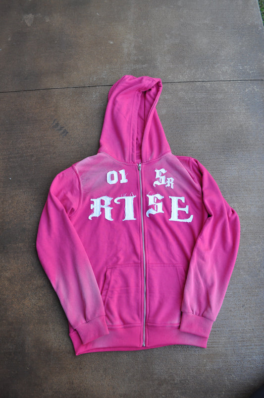 "Rise" Zipup Pink